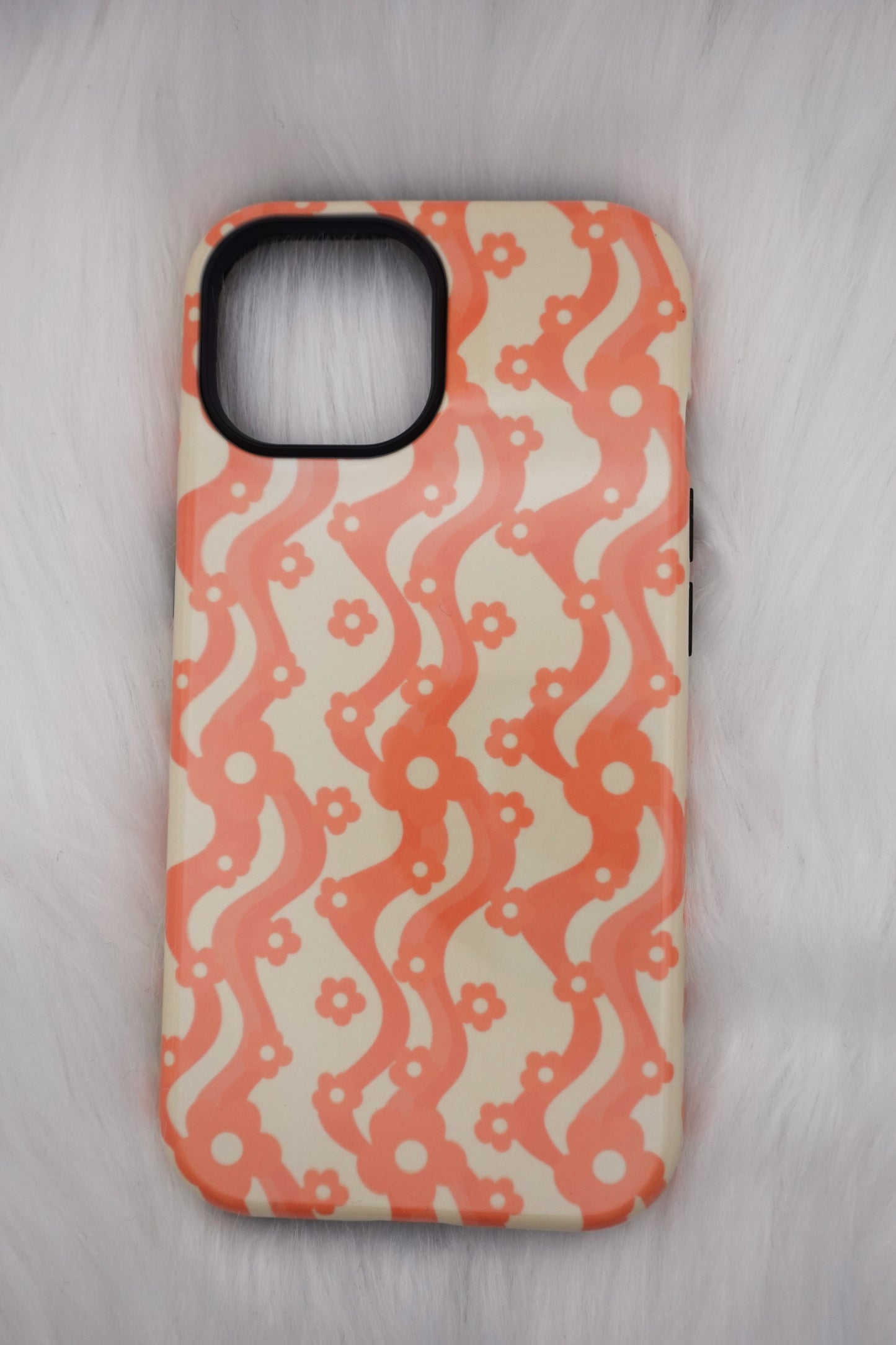 Orange Waves Phone Case
