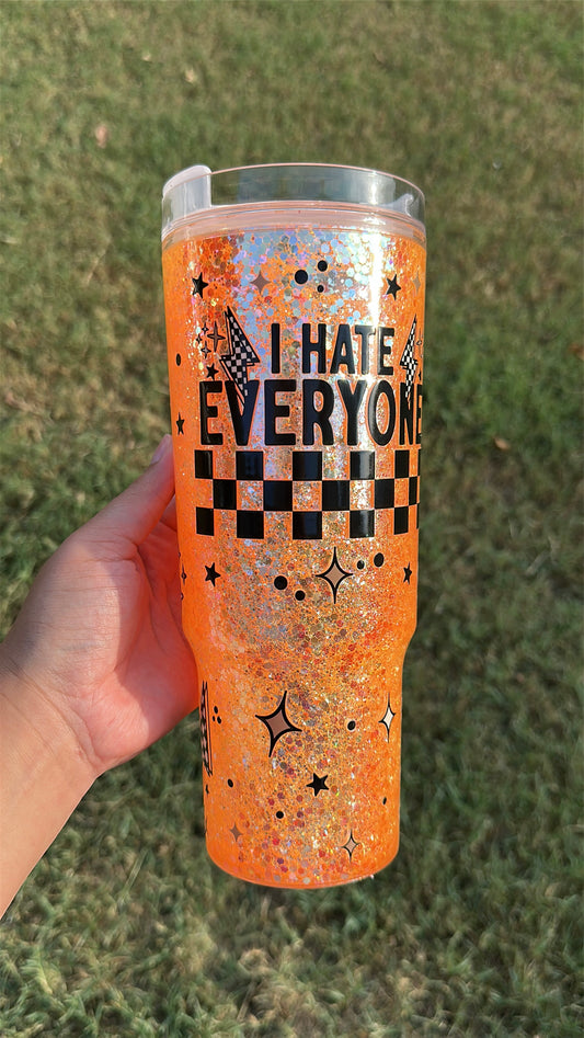 40 oz I hate everyone snowglobe