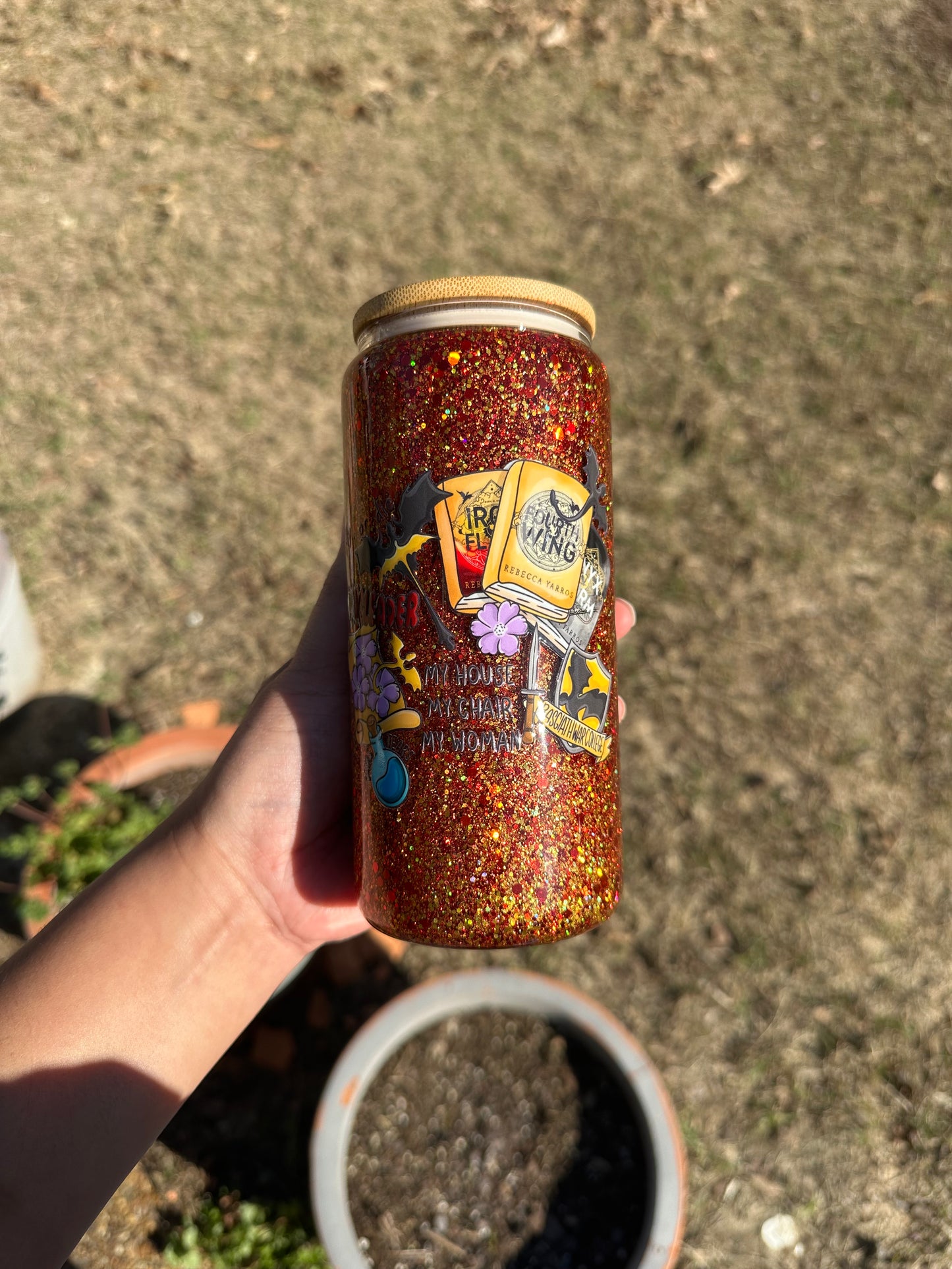 Fourth Wing Glass Can